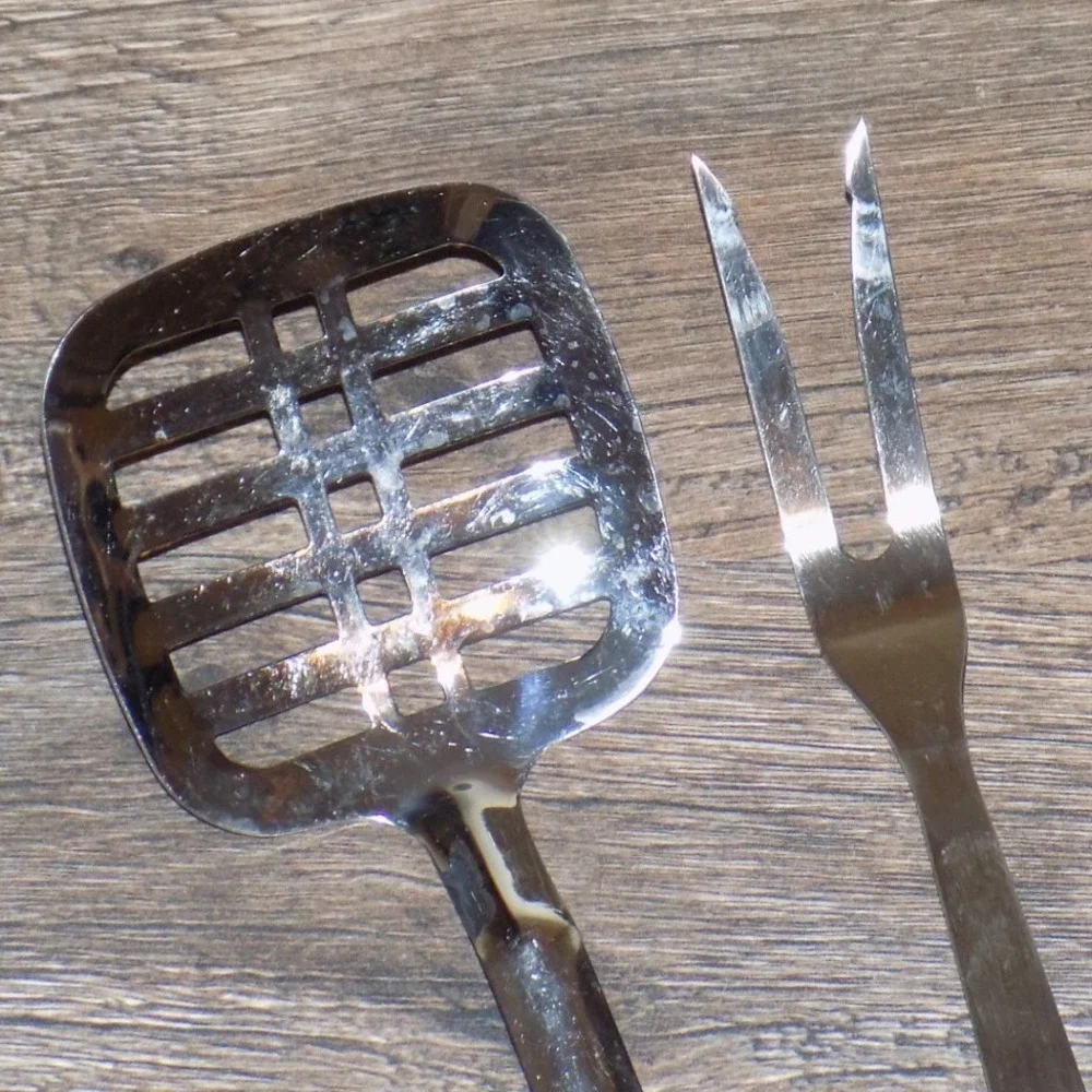 Inox Stainless Steel Kitchen‎ Utensil Set Silver Good 18/10 Spatula Fork